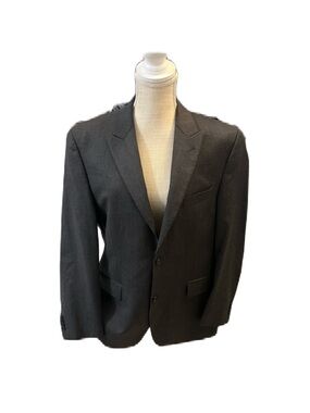 Alfani Men's Charcoal Gray Two-Button Suit Jacket 42S